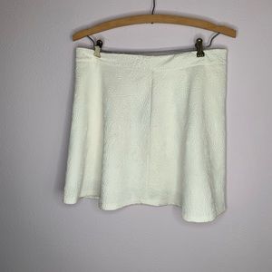 White Floral Skater Skirt